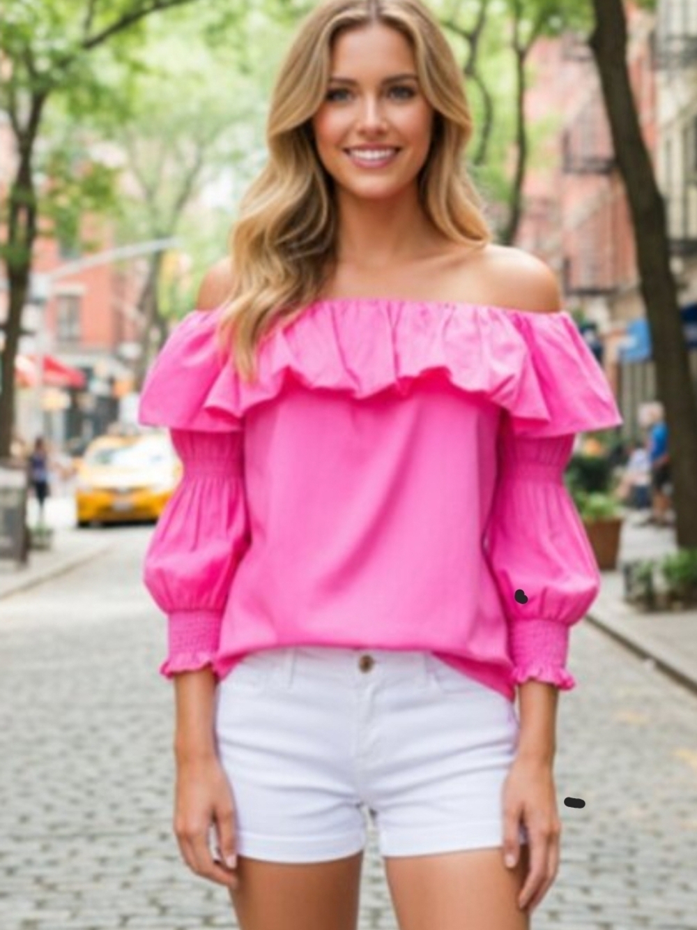 Lilly Pulitzer Beatrix Off The Shoulder Top Plumeria Pink NWT Size M